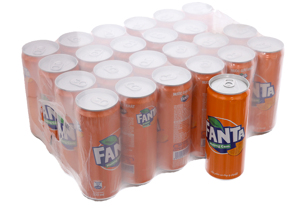 Nước ngọt Fanta hương Cam lon 330ml ( thùng 24 lon)