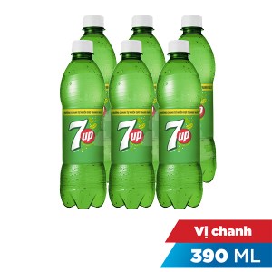 6 chai nước ngọt 7 Up vị chanh 390ml