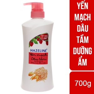 Sữa tắm sáng da Hazeline yến mạch và dâu tằm chai 700g