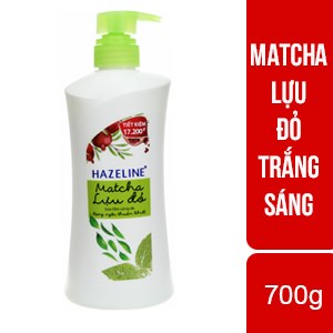 Sữa tắm sáng da Hazeline matcha và lựu đỏ chai 700g