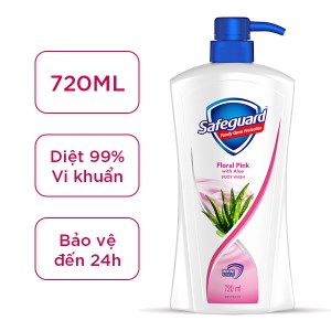 Sữa tắm Safeguard sạch khuẩn hồng hoa và lô hội tươi mát 720ml
