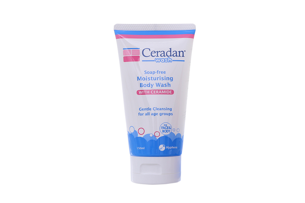 Sữa tắm & rửa mặt Ceradan Wash dành cho da khô, nhạy cảm