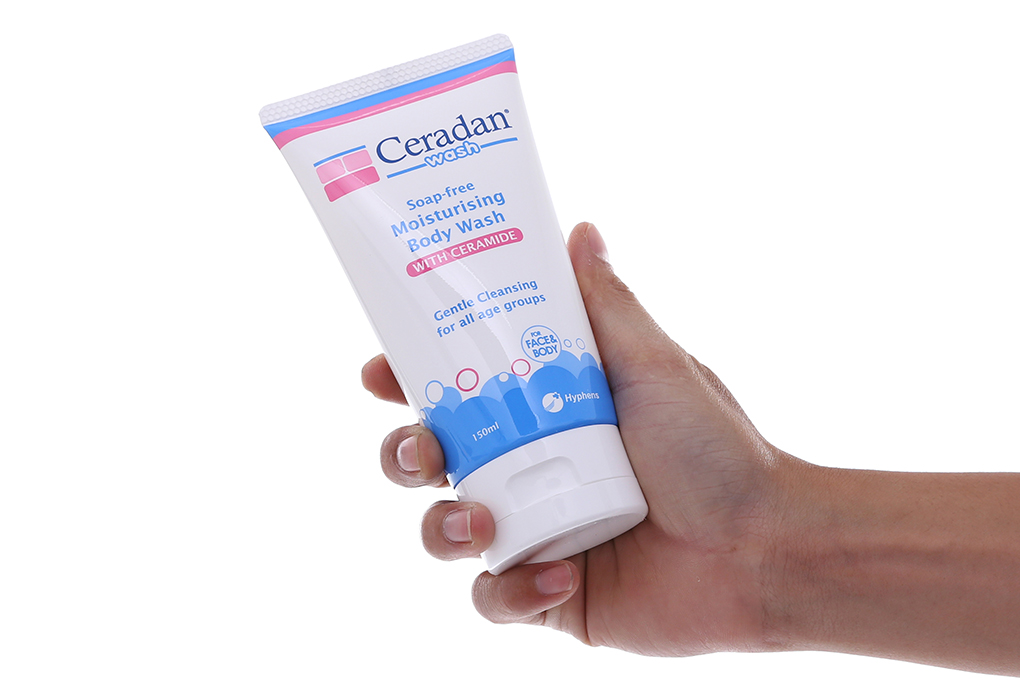 Sữa tắm & rửa mặt Ceradan Wash dành cho da khô, nhạy cảm