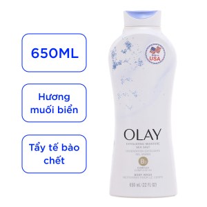 Sữa tắm tẩy tế bào chết Olay hương muối biển 650ml