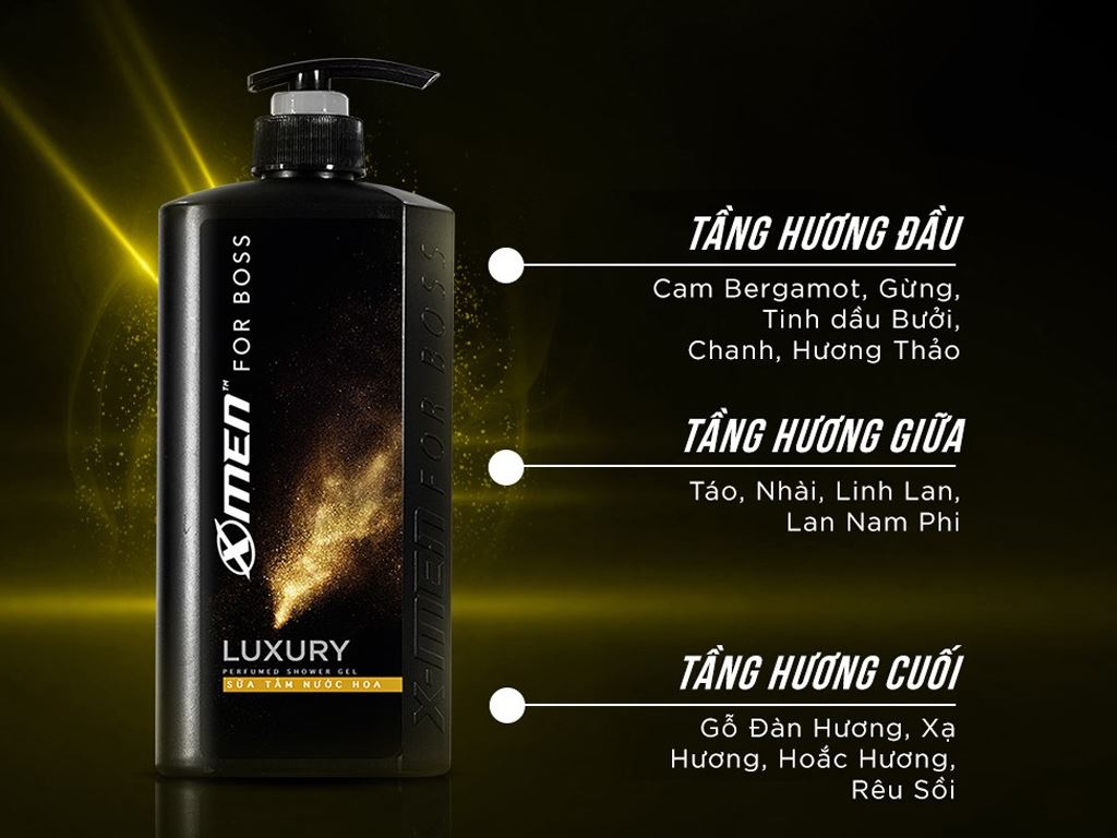 Sữa tắm nước hoa X-Men For Boss Luxury 650g 2