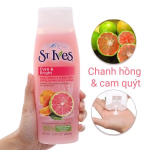 Sữa tắm ST.IVES Even & Bright cam chanh 400ml