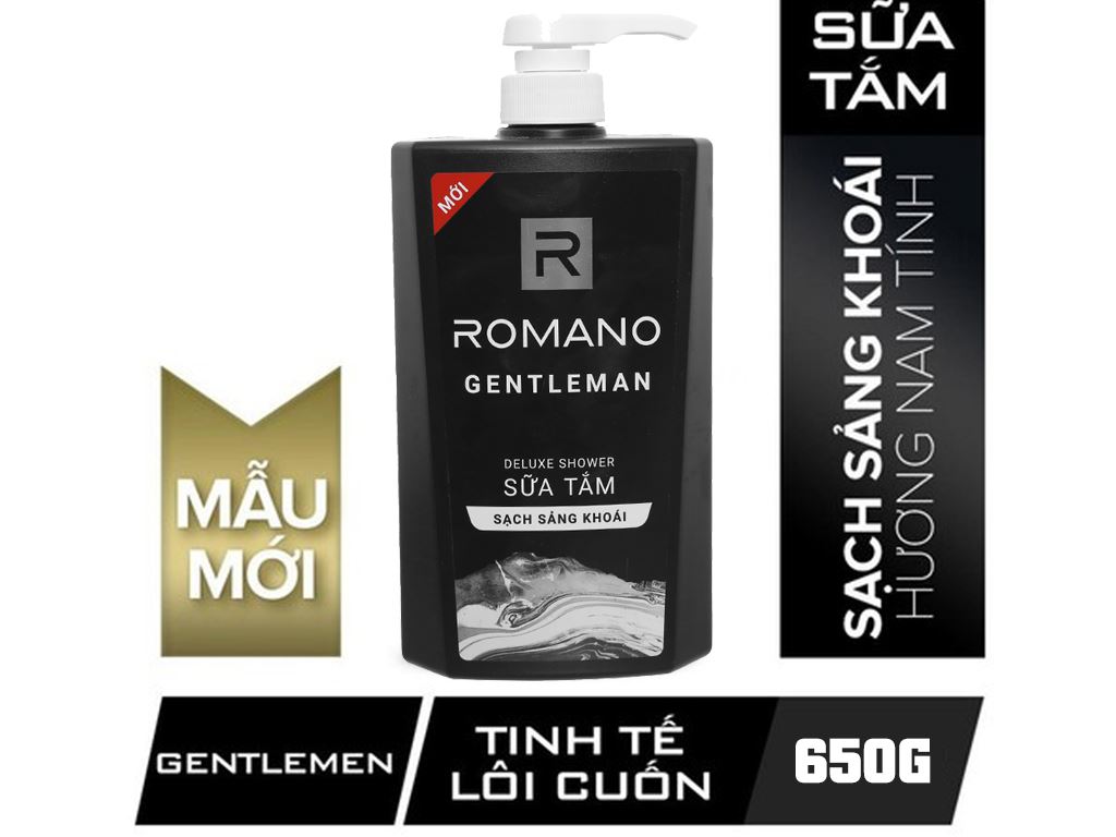 Sữa tắm nước hoa Romano Gentleman sạch sảng khoái 650g 2