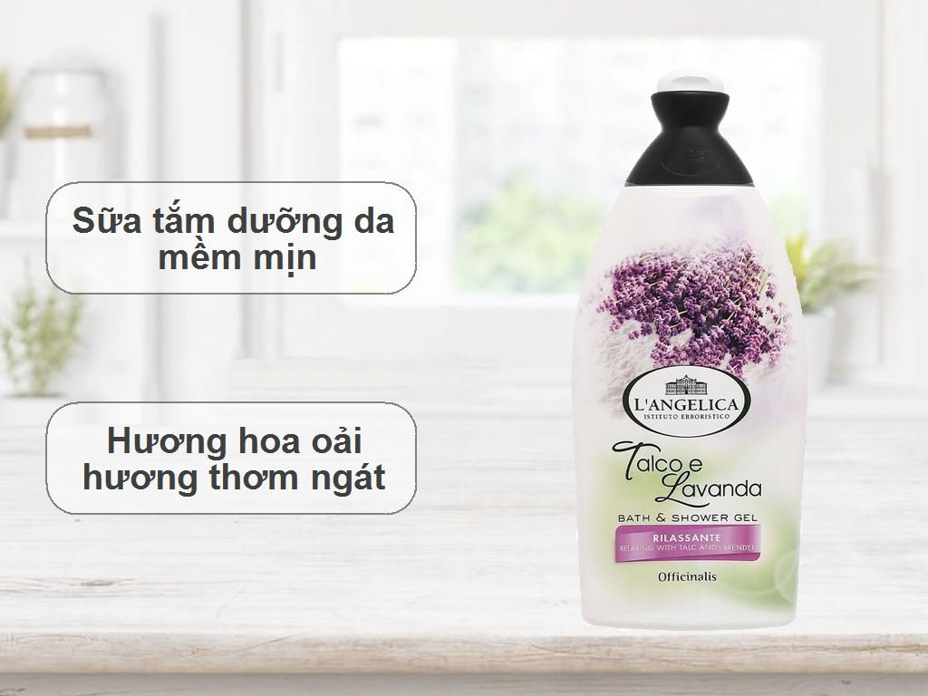 Sữa tắm L'Angelica Talc & Lavander 500ml 2