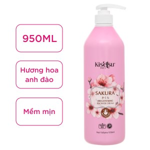Sữa tắm Kisetsu dưỡng ẩm sáng da hương hoa anh đào 950ml