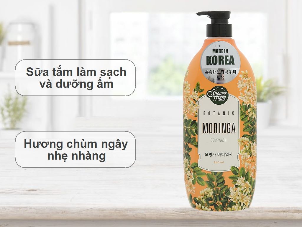 Sữa tắm Shower Mate hương moringa 840ml 2