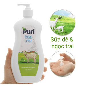 Sữa tắm Puri sữa dê & ngọc trai 450g