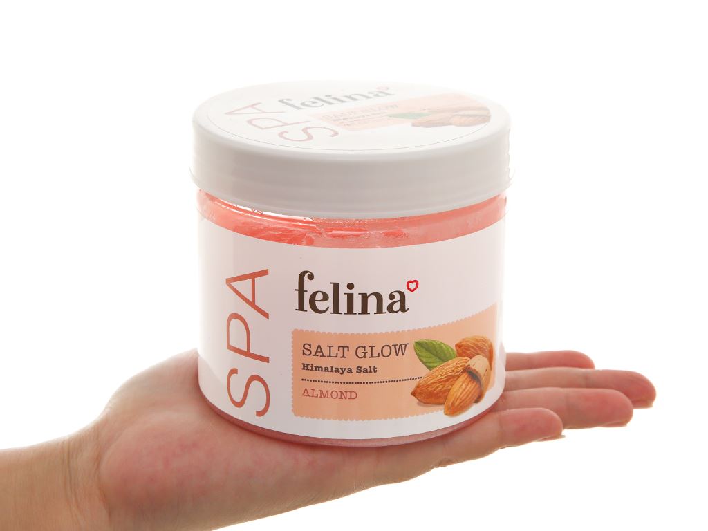 Muối tắm Felina tẩy tế bào chết dầu hạnh nhân 500g 5