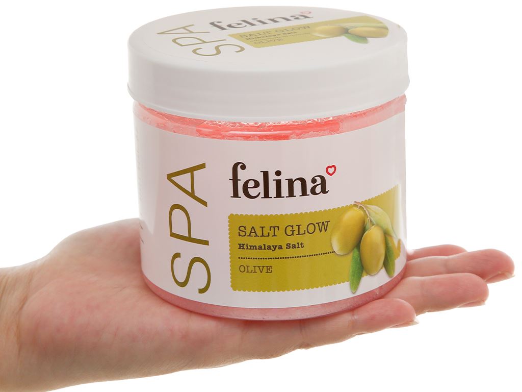 Muối tắm Felina tẩy tế bào chết chiết xuất dầu olive 500g 6
