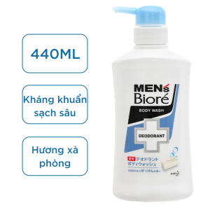 Sữa tắm khử mùi men's Bioré xà phòng thơm mát 440ml