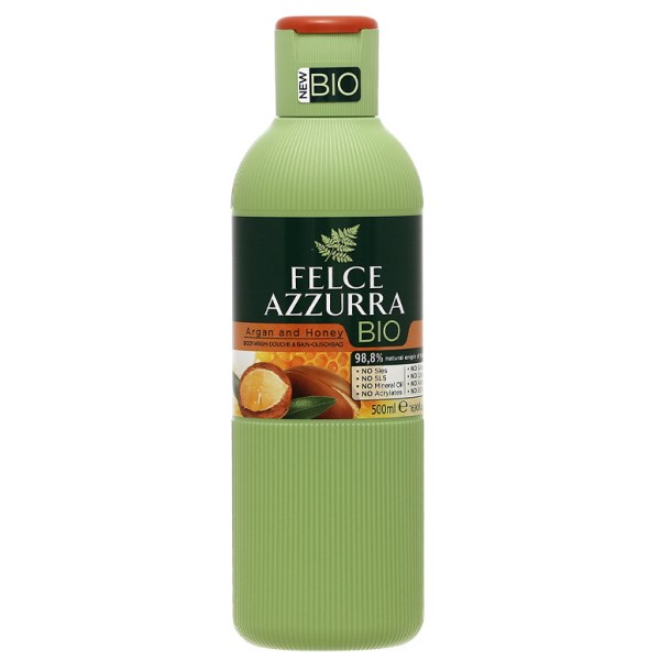 Sữa tắm hữu cơ Felce Azzurra dầu argan và mật ong 500 ml - AVAKids.com