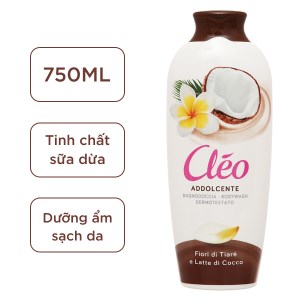 Sữa tắm nước hoa dưỡng da Cléo Tiare cocco chai 750ml