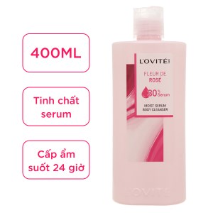 Sữa tắm serum dưỡng ẩm L'ovité Paris Fleur De Rosé 400ml