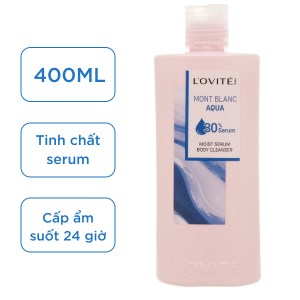 Sữa tắm serum dưỡng ẩm L'ovité Paris Mont Blanc Aqua 400ml