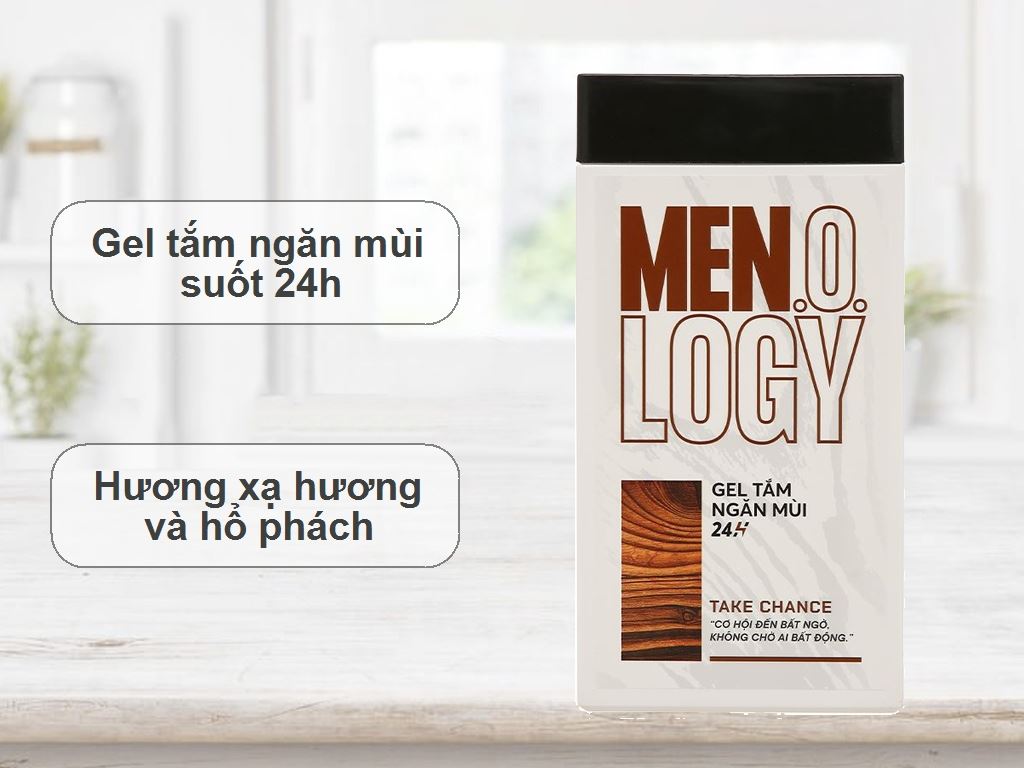Gel tắm ngăn mùi 24 giờ MEN.O.LOGY Take Chance 350ml 1