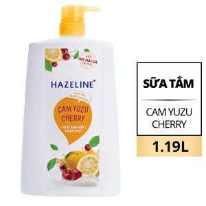 Sữa tắm Hazeline tẩy tế bào chết Cam yuzu cherry 1.19 lít