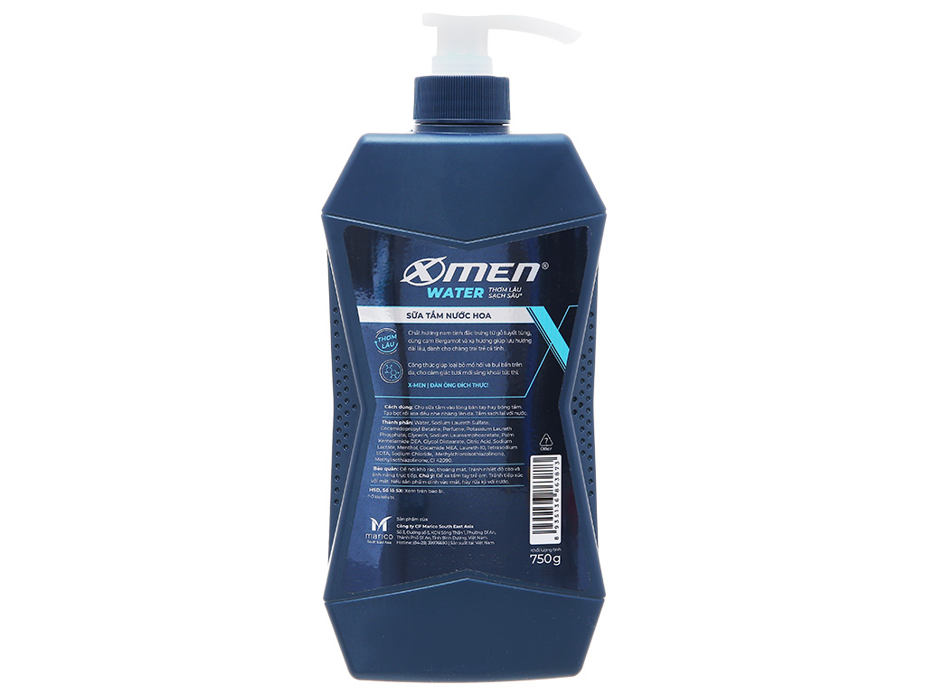 Sữa tắm X-Men Water thơm lâu sạch sâu 750g 3