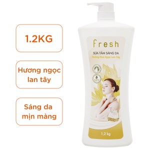 Sữa tắm sáng da Fresh hương hoa ngọc lan tây chai 1.2kg