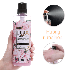 Sữa tắm Lux Botanicals hương hồng Pháp nồng nàn cao cấp cho da sáng mịn rạng ngời 522ml