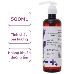 Sữa tắm kháng khuẩn oải hương Milaganics chai 500ml