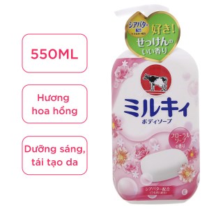 Sữa tắm Cow hương hoa hồng 550ml