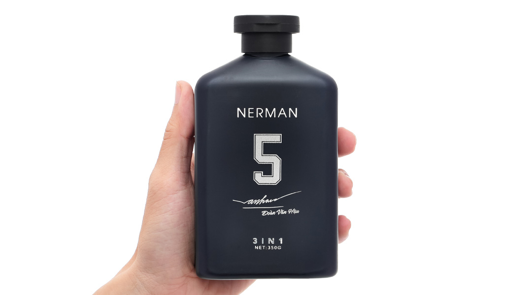 Gel tắm, gội, rửa mặt Nerman Gentleman 3in1 hương nước hoa chai 350ml ...