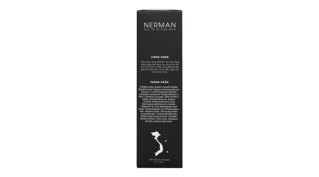 Gel tắm, gội, rửa mặt Nerman Gentleman 3in1 hương nước hoa chai 350ml ...