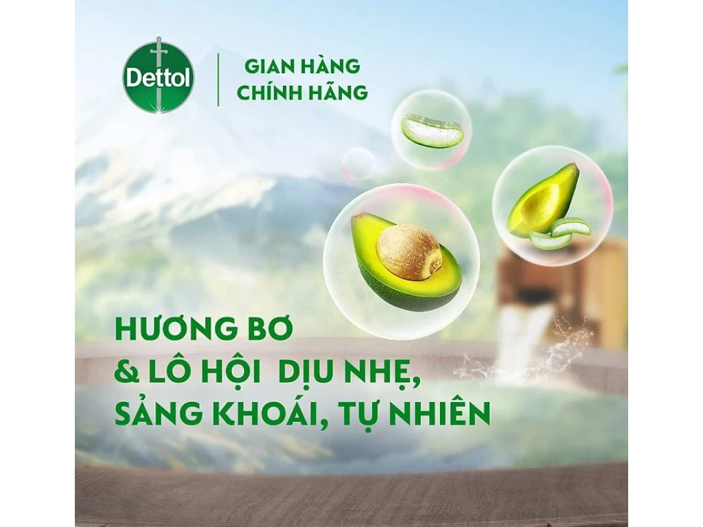 Sữa tắm Dettol dưỡng ẩm hương lô hội và bơ 950g 3