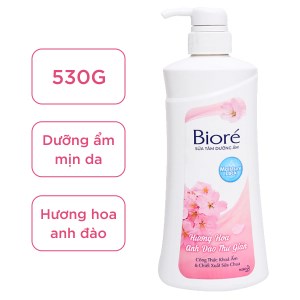 Sữa tắm dưỡng ẩm mịn da Bioré hương hoa anh đào 530g
