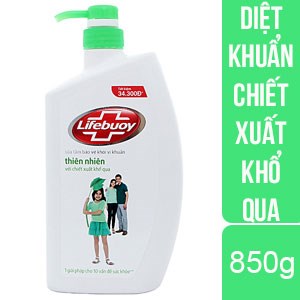 Sữa tắm bảo vệ da khỏi vi khuẩn Lifebuoy thiên nhiên với chiết xuất khổ qua 850g