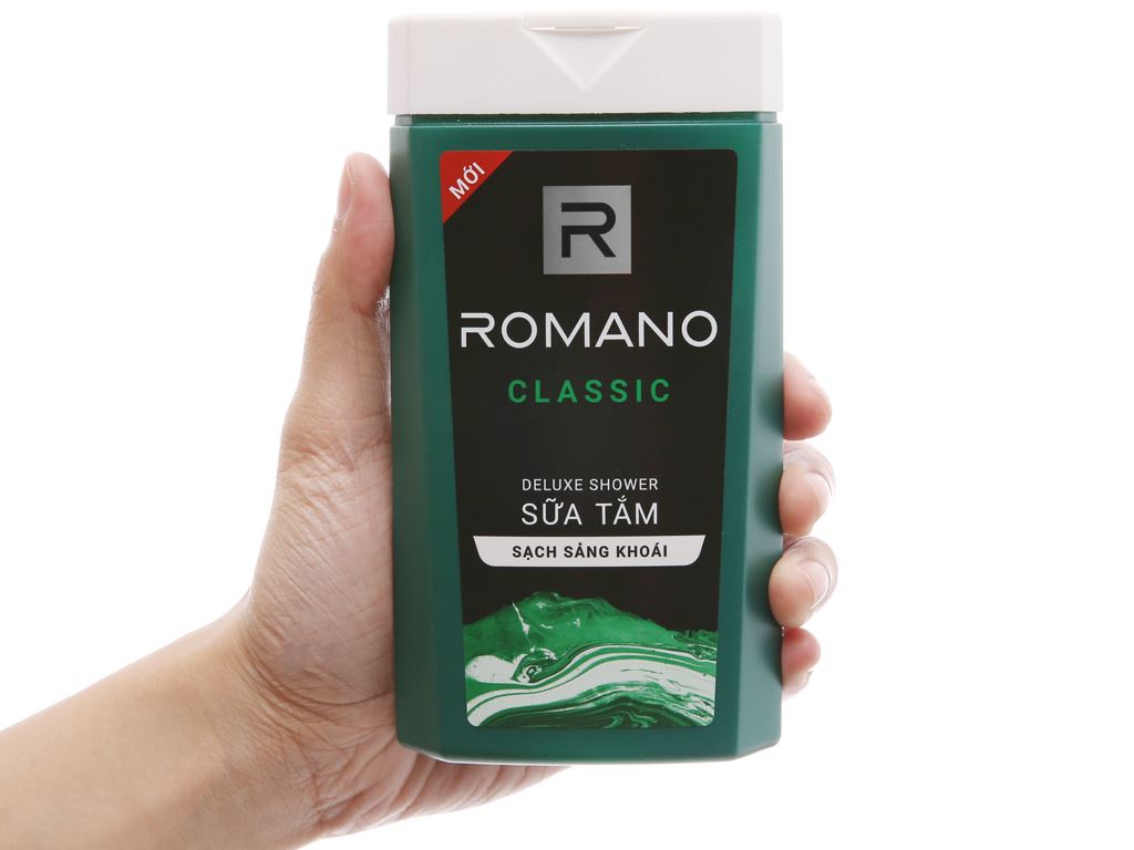 Sữa tắm nước hoa Romano Classic sạch sảng khoái 180g 4