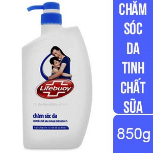 Sữa tắm chăm sóc da Lifebuoy với tinh chất sữa và hoạt chất Active 5 850g