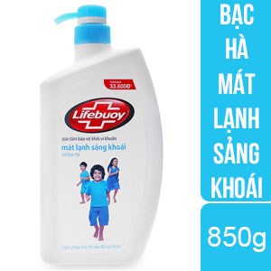 Sữa tắm Lifebuoy mát lạnh sảng khoái hương bạc hà 850g
