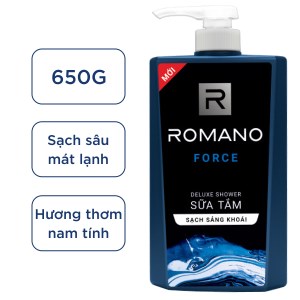 Sữa tắm nước hoa Romano Force sạch sảng khoái hương nam tính 650g