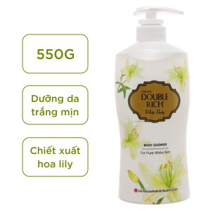 Sữa tắm Double Rich White Purity hương Lily xanh 550g