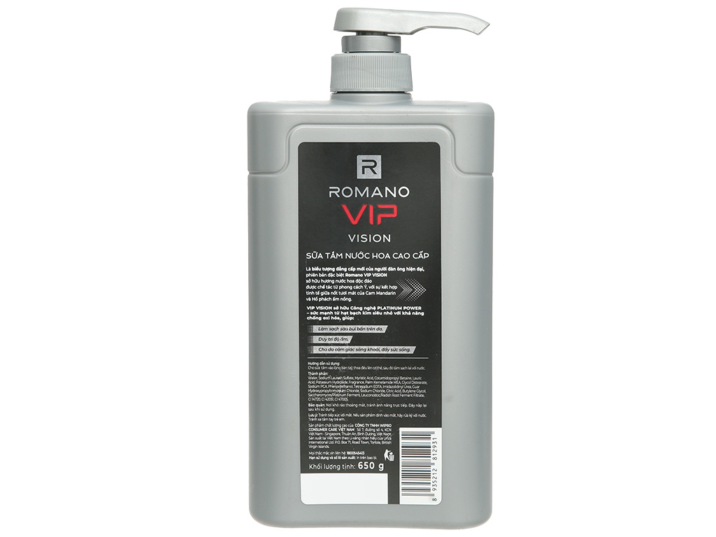 Sữa tắm cao cấp Romano Vip 650g giá tốt tại Bách hoá XANH