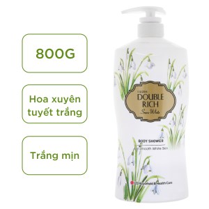 Sữa tắm hoa xuyên tuyết trắng mịn Double Rich Snow White 800g