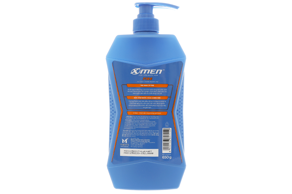 Sữa tắm Xmen Active chai 650g Sữa tắm Xmen Active chai 650g