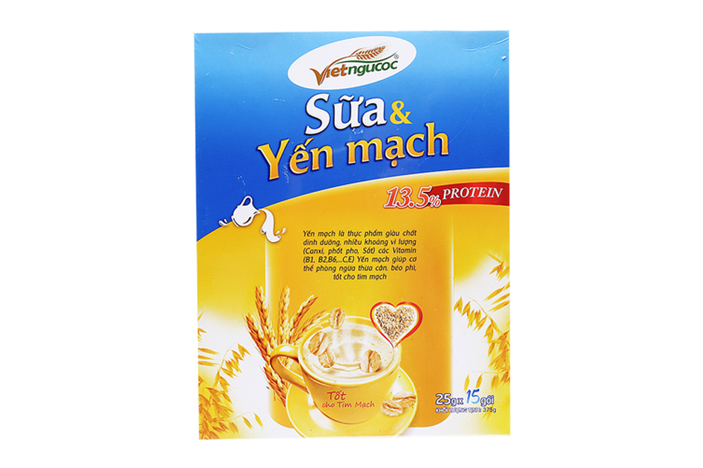 Thức uống dinh dưỡng Việt Ngũ Cốc Sữa và Yến mạch hộp 375g