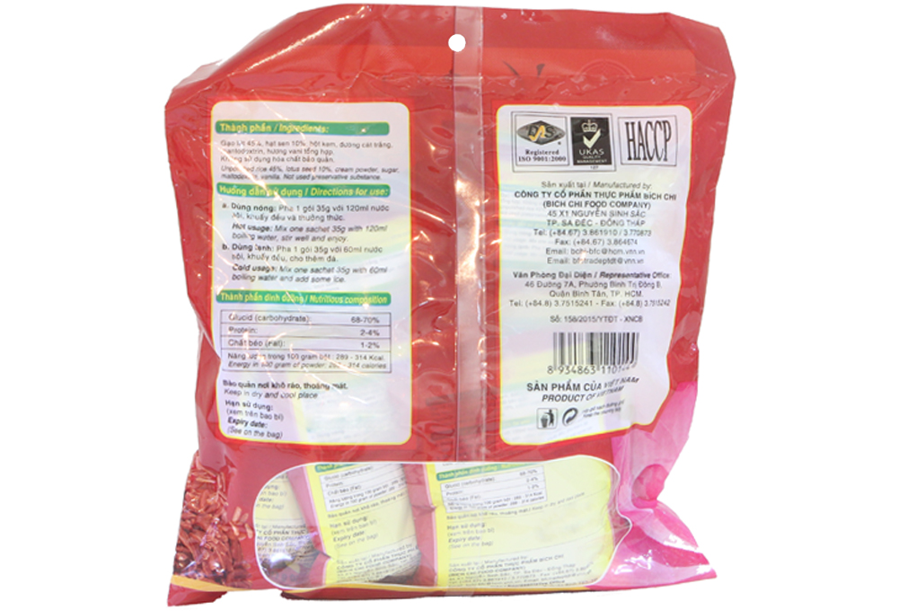 Bột gạo lứt hạt sen gói 350g
