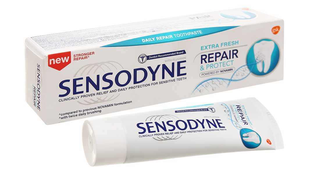 Kem đánh răng Sensodyne Extra Fresh Repair & Protect bảo vệ răng nhạy cảm tuýp 100g - 02/2023|Nhathuocankhang.com