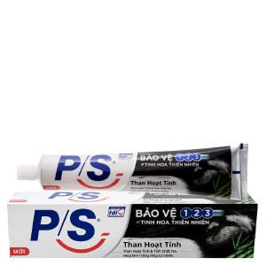 Kem đánh răng P/S bảo vệ 123 than hoạt tuýp 180ml