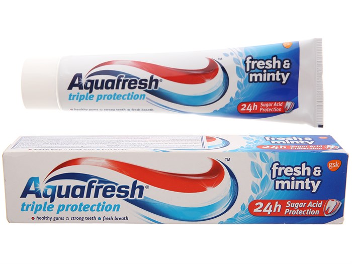 Kem đánh răng Aquafresh bảo vệ răng 24 giờ bạc hà thơm mát 100ml giá tốt