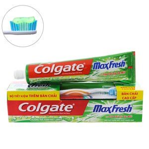 Kem đánh răng Colgate Max Fresh trà xanh hộp 230g + Bàn chải đánh răng
