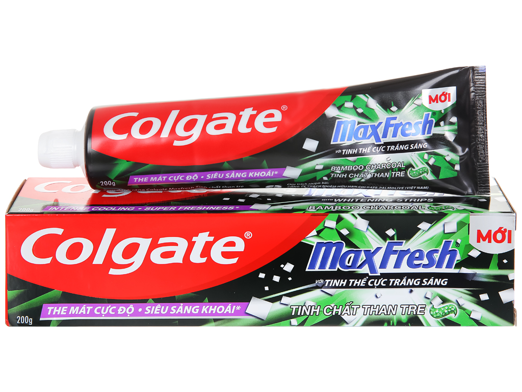 Kem đánh răng Colgate MaxFresh tinh chất than tre 200g giá tốt