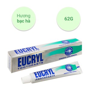 Kem đánh răng tẩy trắng Eucryl Toothpowder hương bạc hà 62g